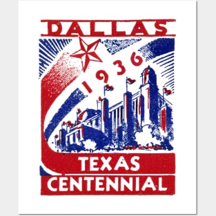 1936 Dallas Texas Centennial Posters and Art